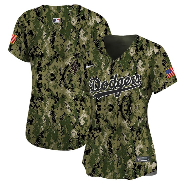 Women Los Angeles Dodgers blank Camo Stitched 2025 Jersey